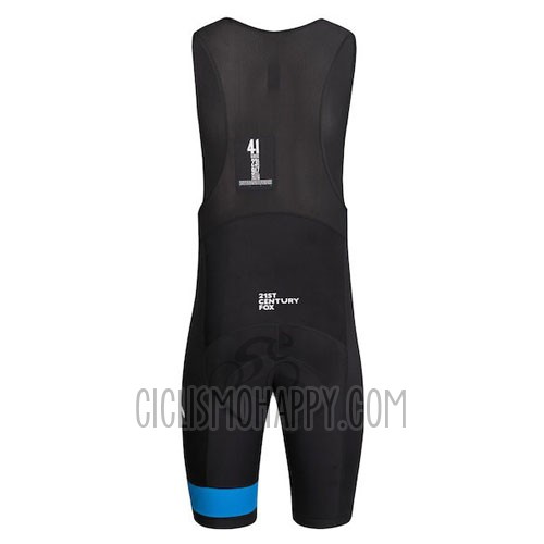 Sky Cycling Jersey Bib Short 2016 Short Sleeve Blue and White